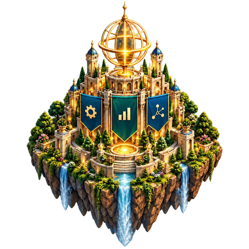 An island connecting engineering, business, and technology